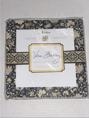 Vintage Vera Bradley YELLOW BIRD Note Pad And Mouse Pad Stationery Set Rare Y2K